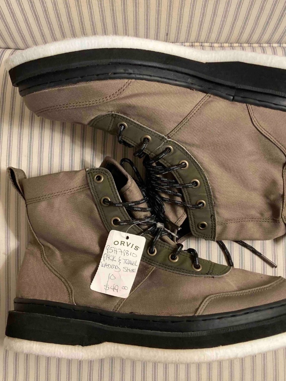 Fisherman's travel wading shoes, size 10 - Picture 2 of 7